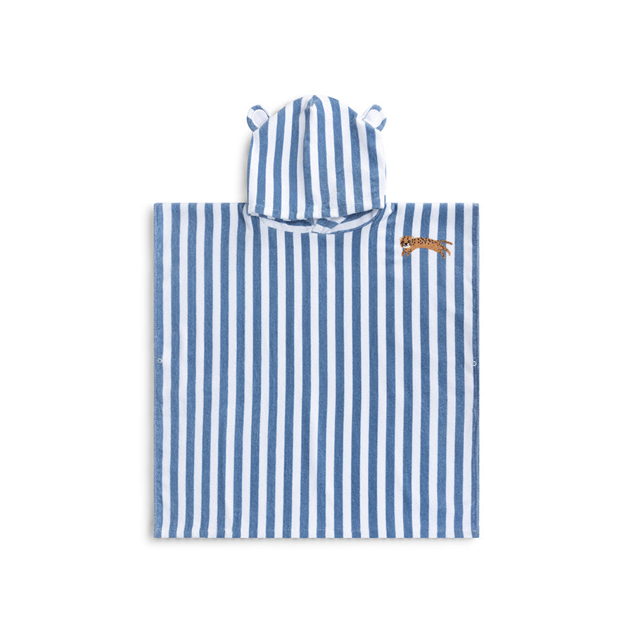 Roamer | blauwe katoenen strandponcho 65 x 65 cm
