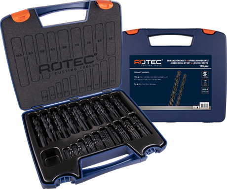 Rotec 170 dlg. kunststof cass spiraalb. gewalst 1,0-10,0x0,5 mm - 900.0170k - 900.0170k