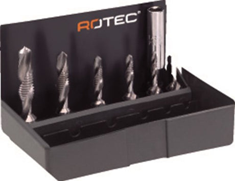 Rotec 6 dlg. cass. combi-boortap-bits m3-m10 - 9002030