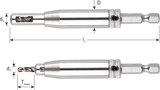 Rotec hss scharnierboor | 1 4 -bitopn. e6.3 | ø3,5 (schroef ø5-5,5) - 268.0005