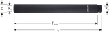 Rotec krachtdop | binnenvierkant 1 2 | extra lang | l=310 | sw 36 - 842.3036