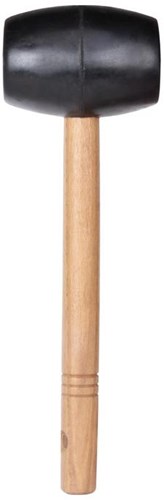 Rubi zwarte zachte rubber hamer | 500 gram - 88555