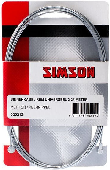 Simson Binnenkabel rem 2250 mm zilver