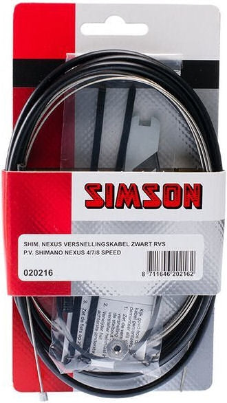 Simson Versnellingskabel set Nexus 1700 2150 mm zwart zilver