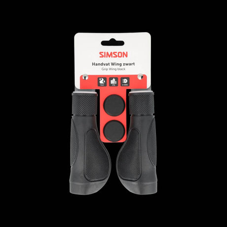Simson handvatset wing zwart