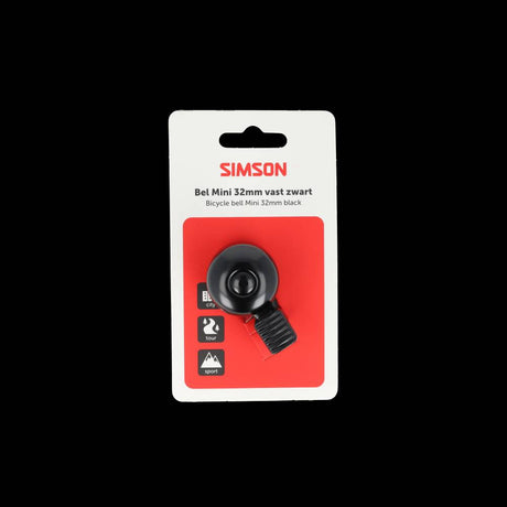 Simson bel mini 32mm vaste bevestiging zwart