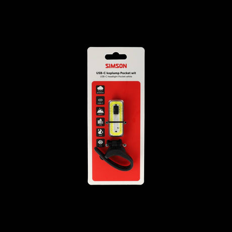 Simson koplamp pocket usb-c wit