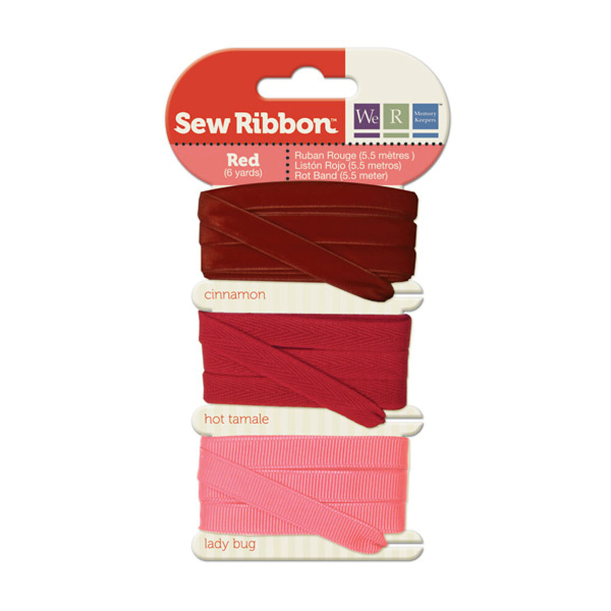 We r makers • sew ribbon ribbonset 5,5m red