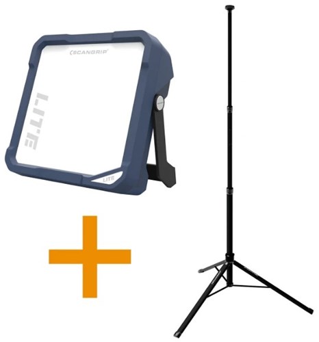 Scangrip werklampset vega lite 6000 lm + statief - 49.0536