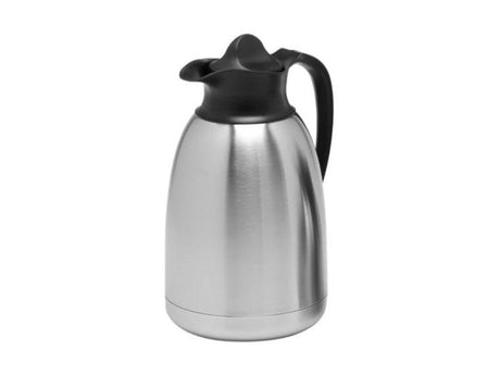 Cater-profi isoleerkan rvs 1,5l met zwarte schroefdop thermoskan thermosfles