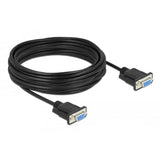Delock seriële kabel rs-232 sub-d9 stekker naar stekker 10 m nulmodem