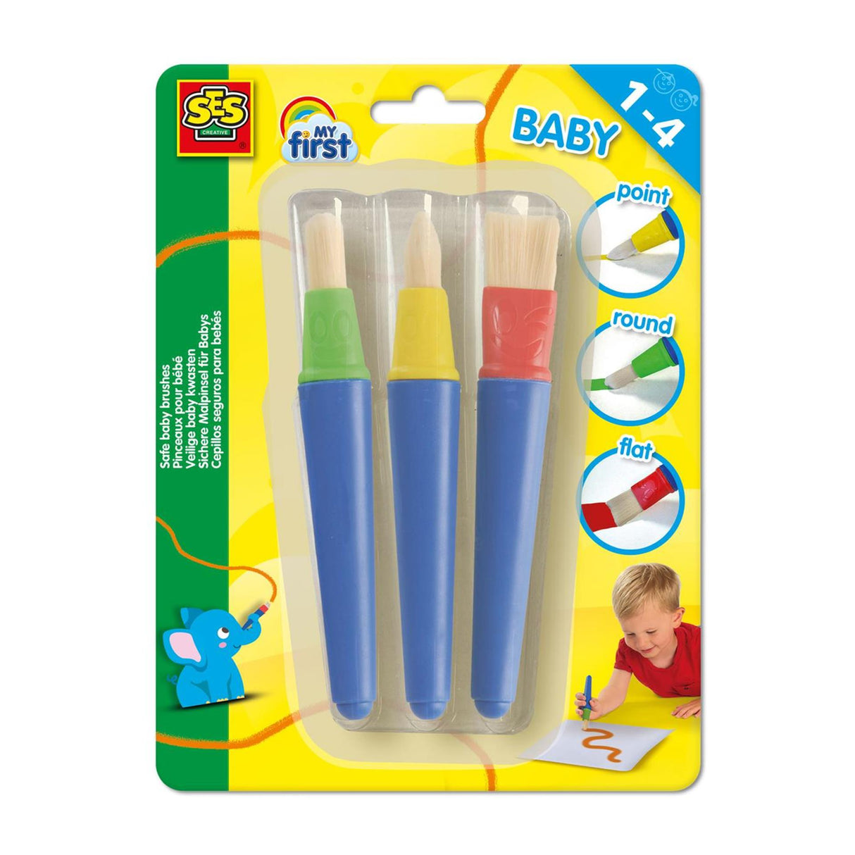 Ses veilige baby kwasten set a 3 stuks