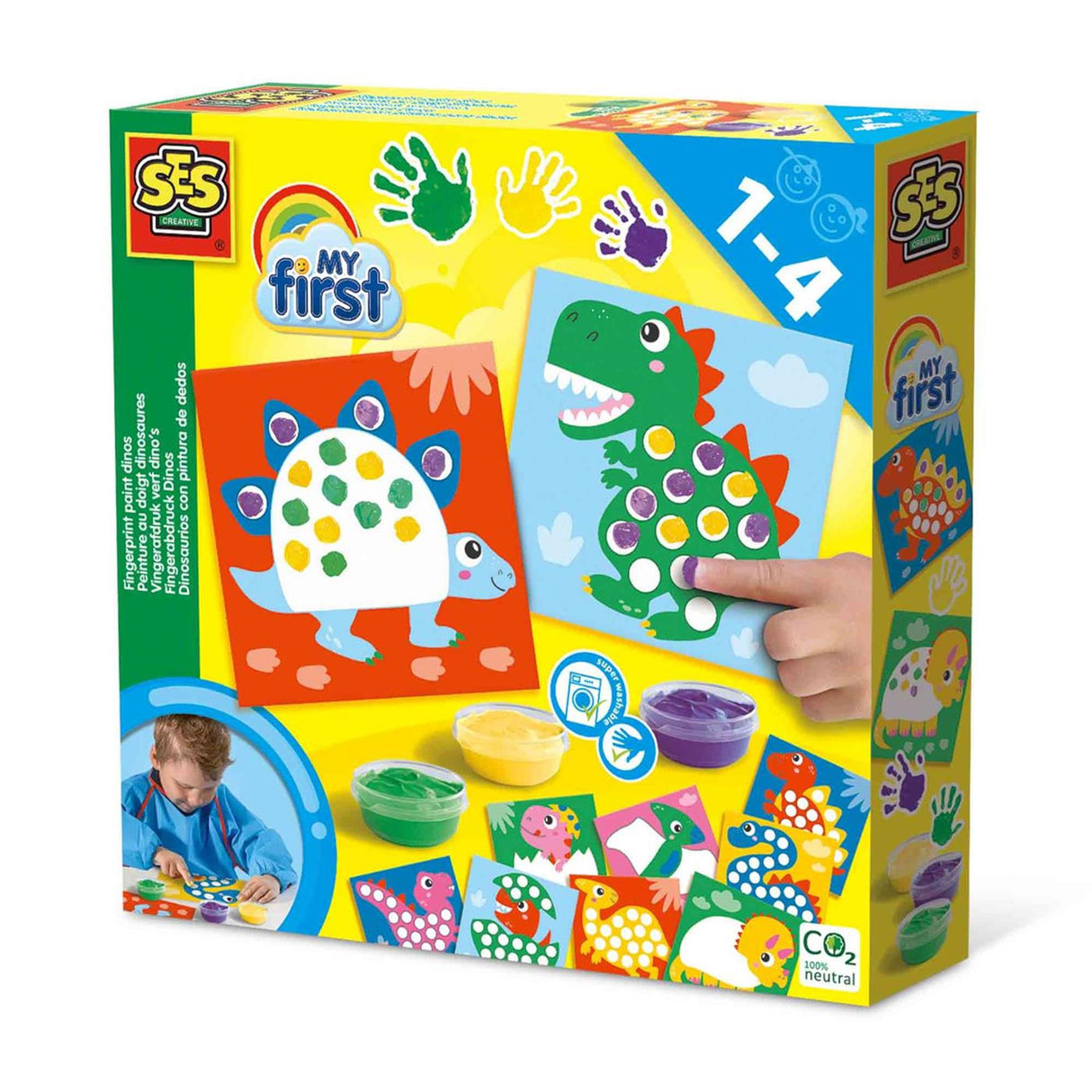 Ses my first - vingerafdruk verf dino's