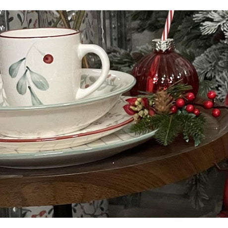 Svenska living bord 'berry' rood ø26,5cm