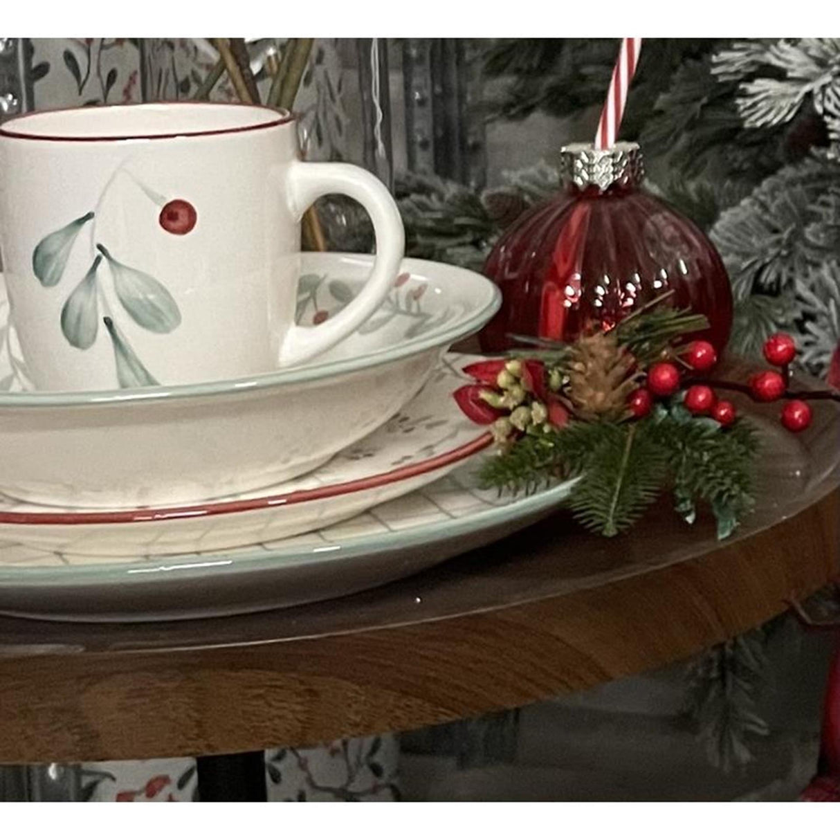 Svenska living bord 'berry' groen ø26,5cm