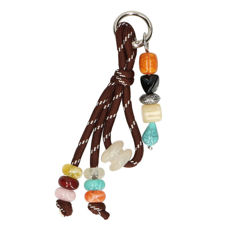 Jvdl bag charm bruin met kralen