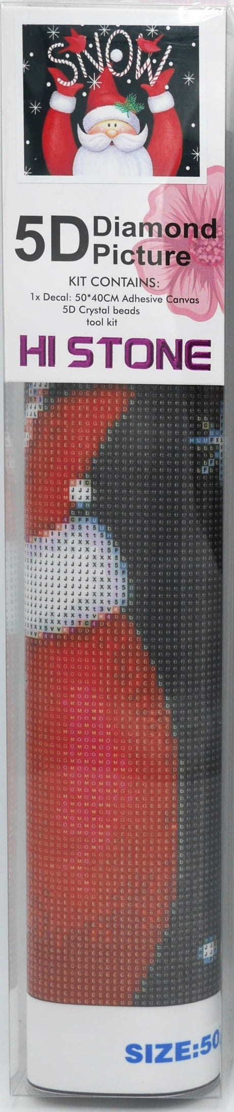 Jonotoys diamond painting - kerstman snow - 40x50 cm