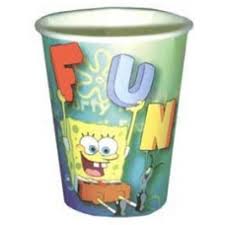 Van der doelen sponge bob papieren bekers 8 stuks