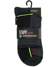 Stapp active outdoor bamboo quarter 29605 | donkergrijs 6550 | maat 39 - 8719534312825