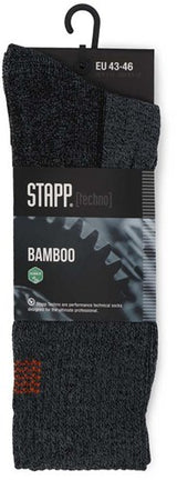 Stapp techno bamboo sok 28400 donkergrijs oranje | 6556 donkergrijs oranje | maat 42 - 00.134.007.39