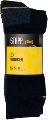 Stapp yellow worker 2-pack sokken 4415 | 499 marine | maat 46 - 38.134.006.02