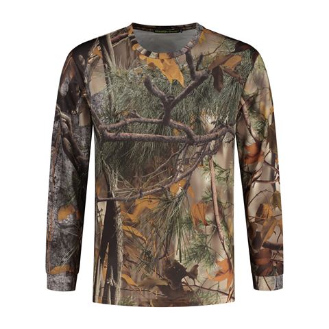 Stealth gear t-shirt lange mouw camo bosprint maat l