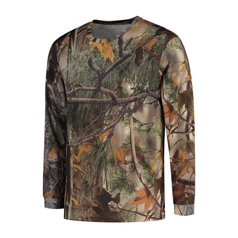 Stealth gear t-shirt lange mouw camo bosprint maat l