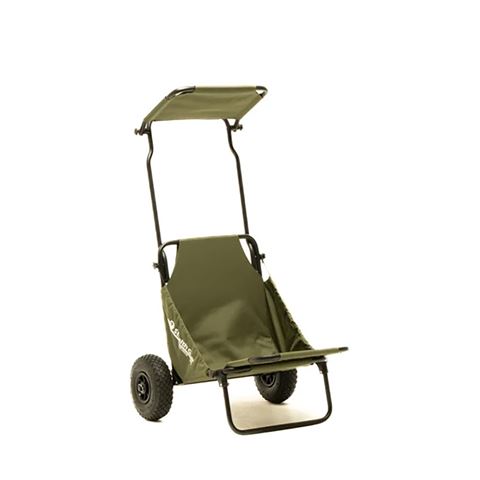 Stealth gear transport trolley m2 bosgroen met zonnedak