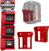 Stealthmounts batterijhouders voor milwaukee m18 18v | rood | 6 stuks - bm-mw18-red-6