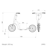 Stiga sports Air scooter 12 inch autoped step zwart