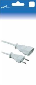 Stroomlijn euroverlengsnoer 5 mtr wit 6666754