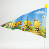 fietsvlag Maya de Bij junior 150 cm vinyl wit geel