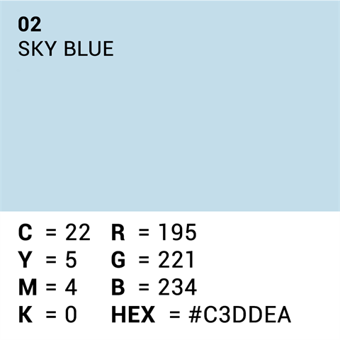 Superior achtergrondpapier 02 sky blue 1,35 x 11m