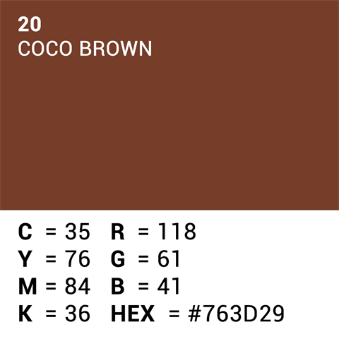 Superior achtergrondpapier 20 coco brown 1,35 x 11m