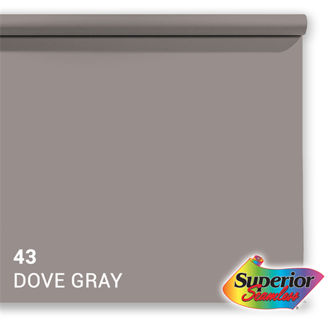 Superior achtergrondpapier 43 dove grey 1,35 x 11m