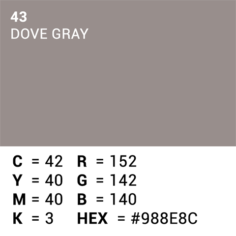 Superior achtergrondpapier 43 dove grey 1,35 x 11m