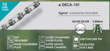 Buzaglo taya ketting deca-101 1 2x5 64x136 e-bike, 10 speed, zilver