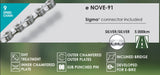 Buzaglo taya ketting nove-91 1 2x5 64x136 e-bike, 9 speed, zilver