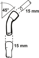 Cornat cu-soldeer knie 1s 45gr 15mm (2st) - td504015