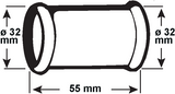 Cornat dubbele mof sifon 32mm ch - tec318206