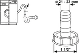 Cornat aansluiting afloop spoelbak 6 4 - tec356400r
