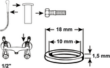 Cornat dichting fiber doucheslang 1 2(2st) - tec380318