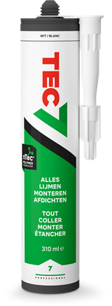 Tec7 patroon universele lijmkit 310ml wit - 535206000