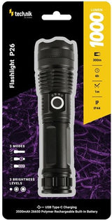 Enzo technik led zaklamp oplaadbaar zoom 1000 lumen - 5720110