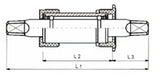 Tecora e kogellager trapas 116 mm bsa alu