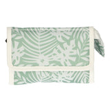 Traveller spiegeltas bladeren groen wit 16.5cm x 11cm