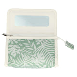 Traveller spiegeltas bladeren groen wit 16.5cm x 11cm