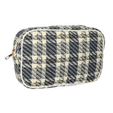 Traveller toilettas box tweed ruit 26x16cm