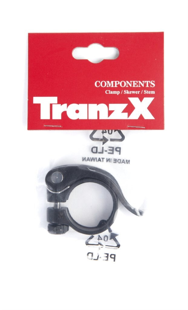 TranzX Tranzx zadelpenklem met snelspanner 31.8ø zwart op kaart