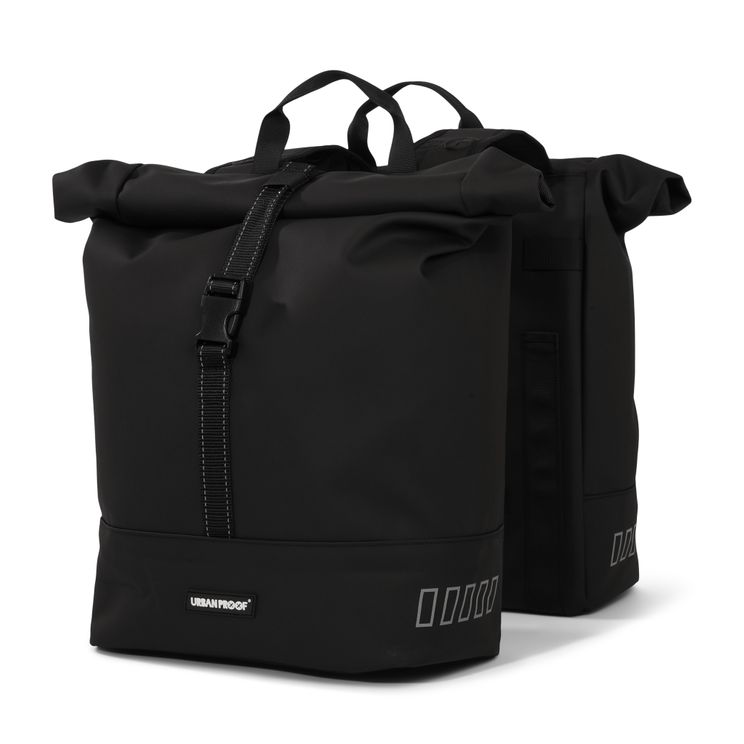 Urbanproof Urbanproof rolltop dubbele fietstas 38 liter zwart